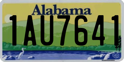 AL license plate 1AU7641
