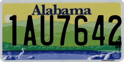 AL license plate 1AU7642