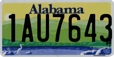 AL license plate 1AU7643