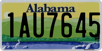 AL license plate 1AU7645
