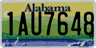 AL license plate 1AU7648