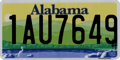 AL license plate 1AU7649