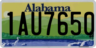 AL license plate 1AU7650