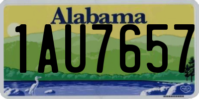 AL license plate 1AU7657