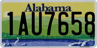 AL license plate 1AU7658