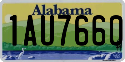 AL license plate 1AU7660