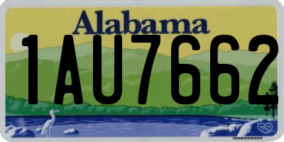 AL license plate 1AU7662