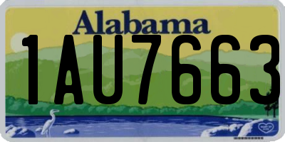 AL license plate 1AU7663