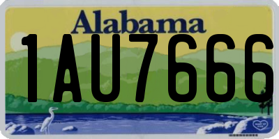 AL license plate 1AU7666