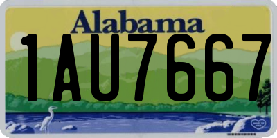 AL license plate 1AU7667