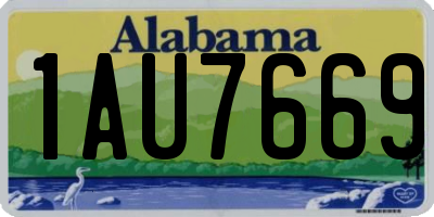 AL license plate 1AU7669