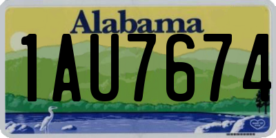 AL license plate 1AU7674