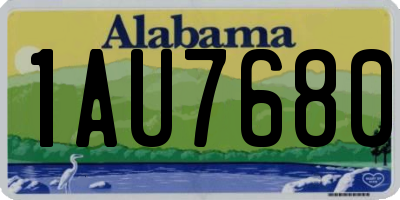 AL license plate 1AU7680