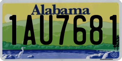 AL license plate 1AU7681