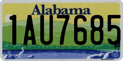 AL license plate 1AU7685