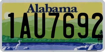 AL license plate 1AU7692