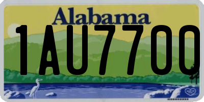 AL license plate 1AU7700