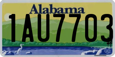 AL license plate 1AU7703
