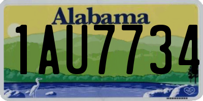 AL license plate 1AU7734