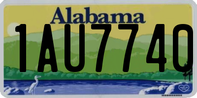 AL license plate 1AU7740