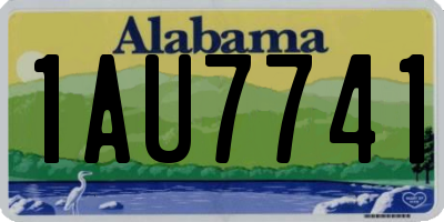 AL license plate 1AU7741