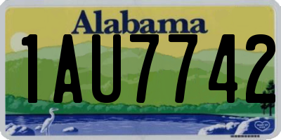 AL license plate 1AU7742