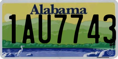 AL license plate 1AU7743