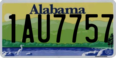 AL license plate 1AU7757