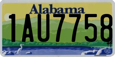 AL license plate 1AU7758