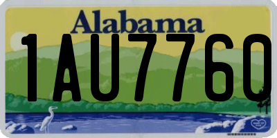 AL license plate 1AU7760