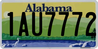 AL license plate 1AU7772