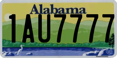 AL license plate 1AU7777
