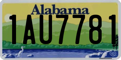 AL license plate 1AU7781