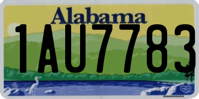 AL license plate 1AU7783