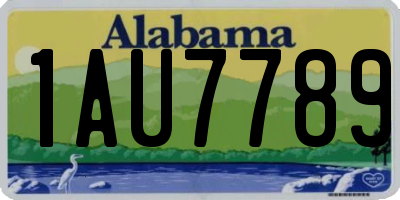 AL license plate 1AU7789