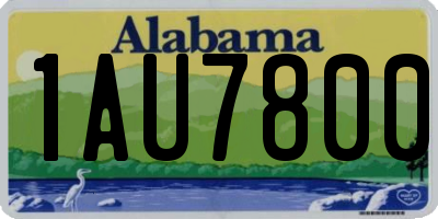 AL license plate 1AU7800