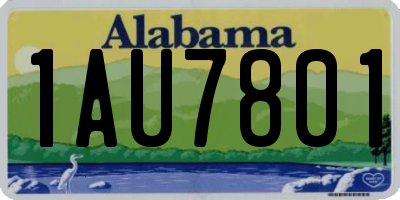 AL license plate 1AU7801