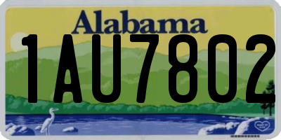 AL license plate 1AU7802