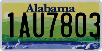 AL license plate 1AU7803