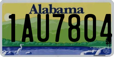 AL license plate 1AU7804