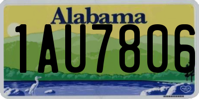 AL license plate 1AU7806