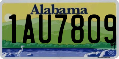 AL license plate 1AU7809