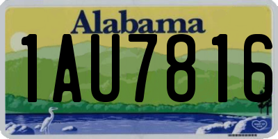 AL license plate 1AU7816