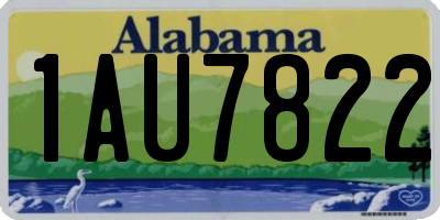AL license plate 1AU7822