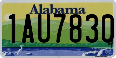 AL license plate 1AU7830