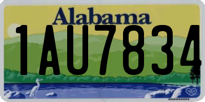 AL license plate 1AU7834