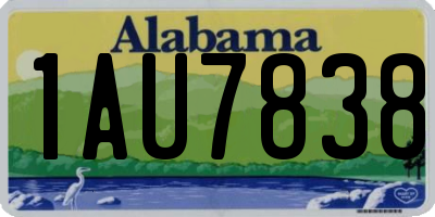 AL license plate 1AU7838