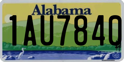 AL license plate 1AU7840