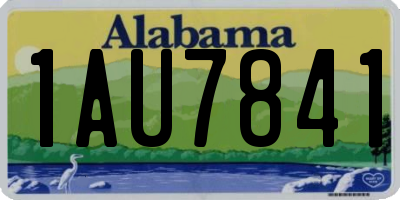 AL license plate 1AU7841