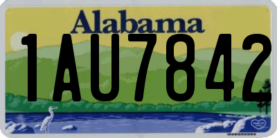 AL license plate 1AU7842